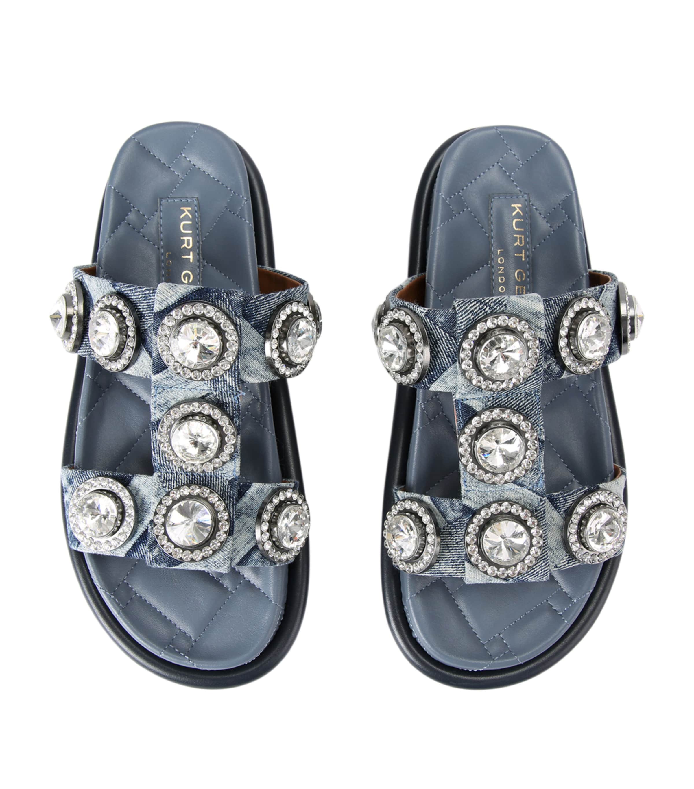 Kurt Geiger London Denim Orson Crystal Sandals Denim Image 4