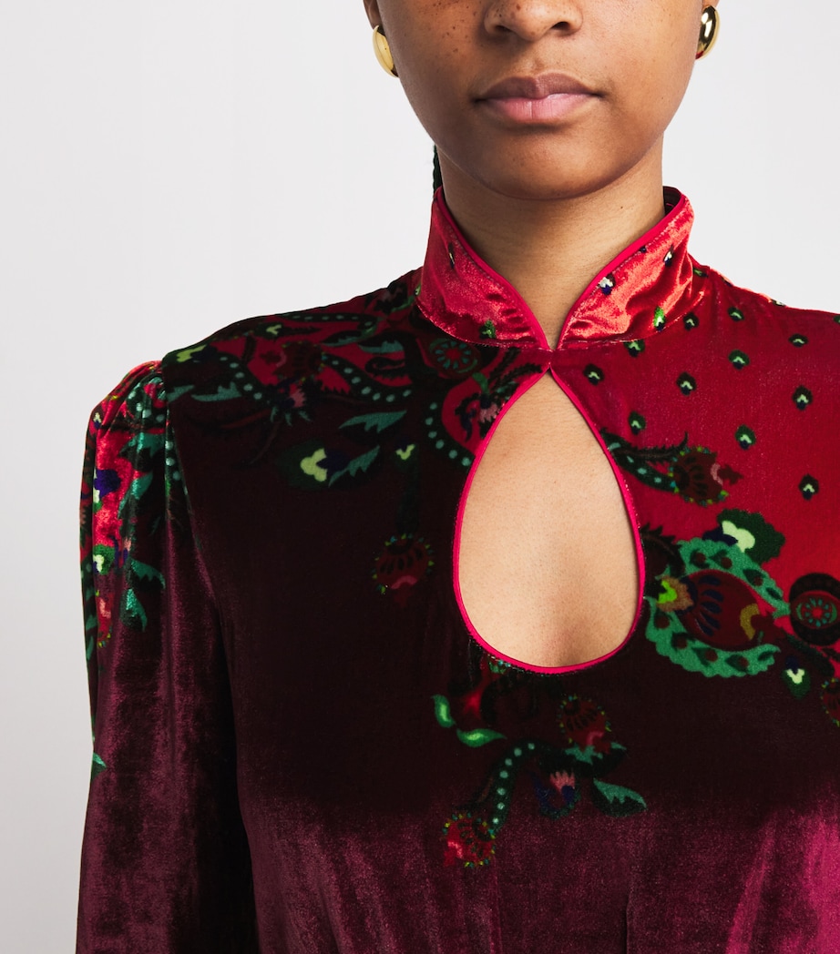 Velvet Budapest Trail Print Domino Midi Dress 2397/39-BDA TRL PLMT Image 4