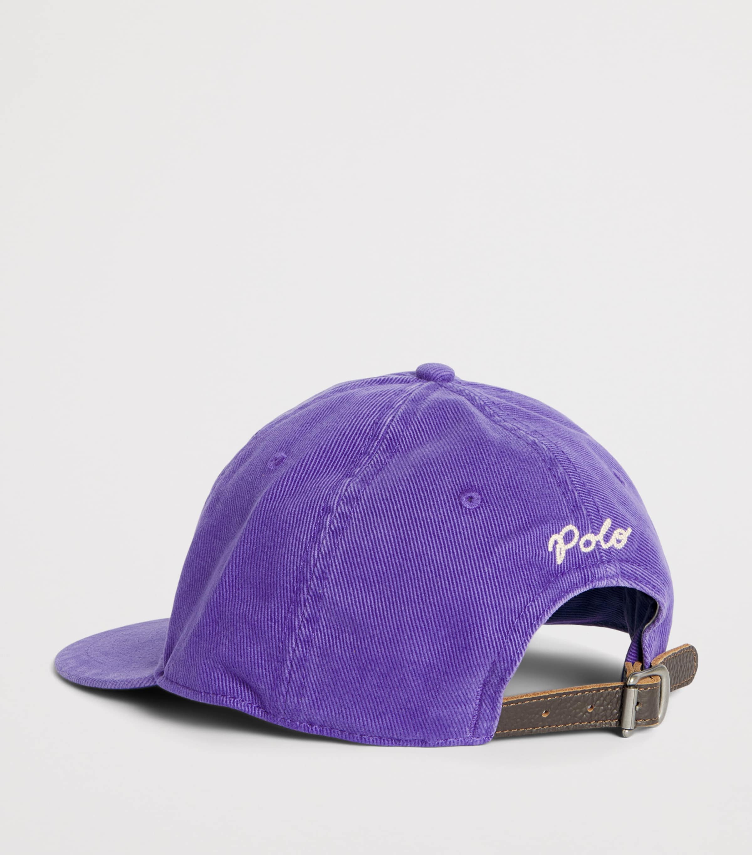 Polo Ralph Lauren Cotton Twill Felt Logo Baseball Cap Purple Cactus Image 3