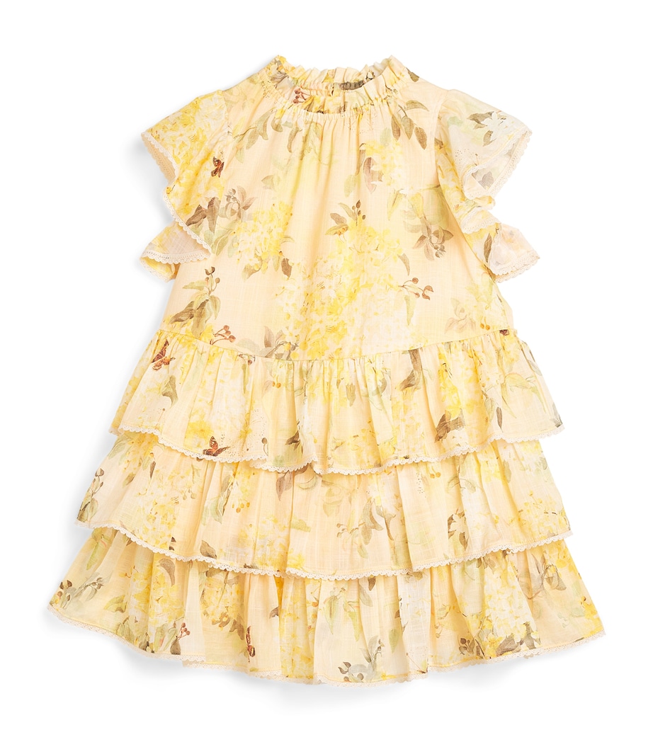 Cotton Cascadian Swing Dress (2-12 Years) YELLOW FLORAL Image 1