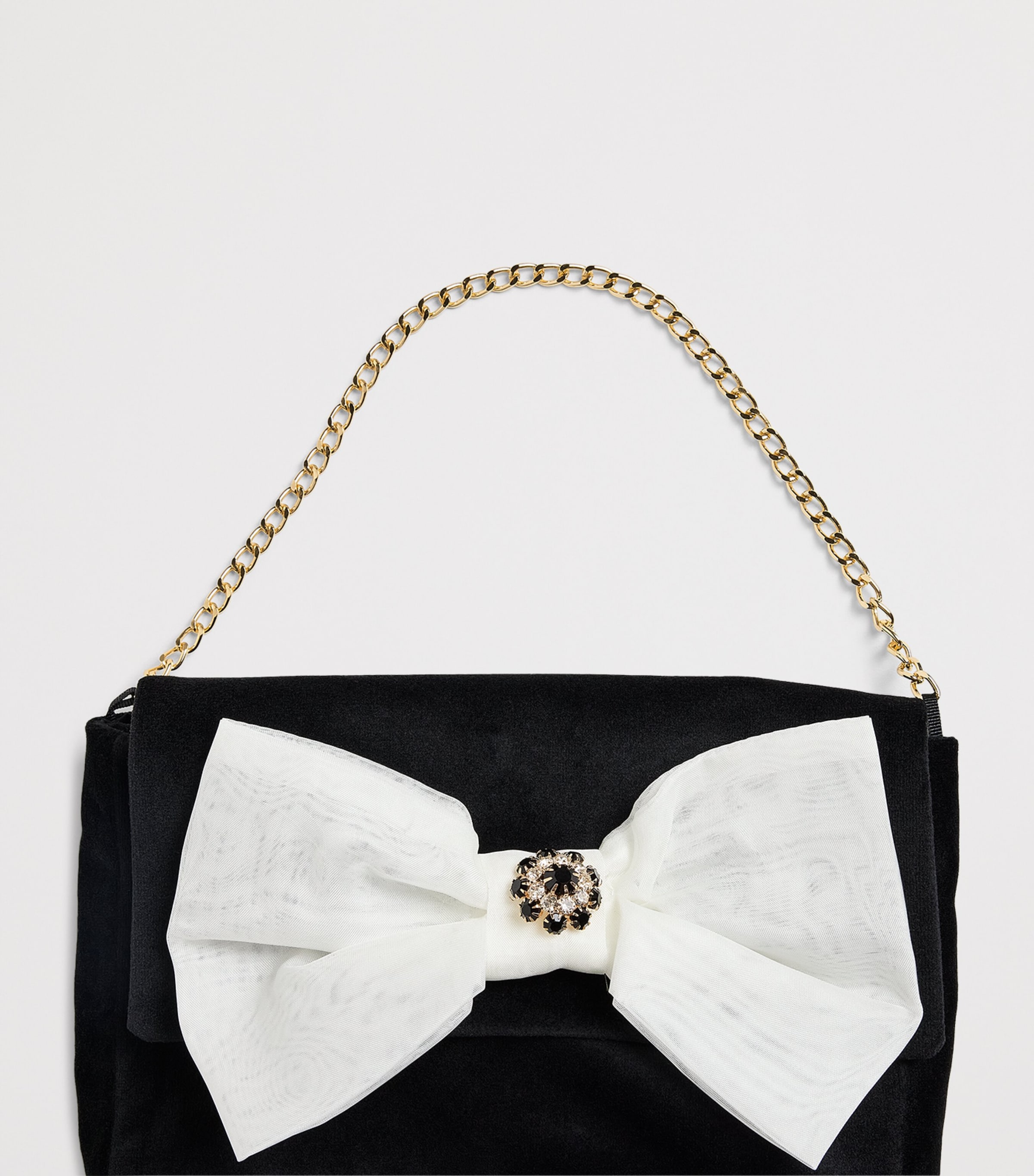 Patachou Velvet Bow-Detail Handbag Image 3