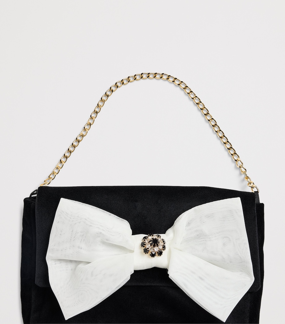 Patachou Velvet Bow-Detail Handbag Image 3