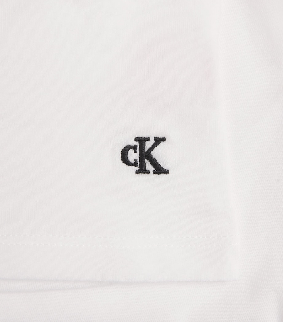Calvin Klein Mens Stretch Cotton-Blend Vests (Pack of 3) White Image 7