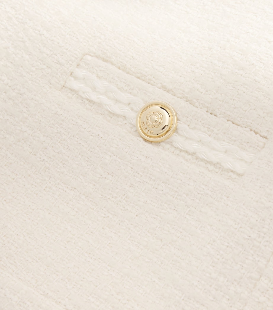 Tweed Button-Embellished Jacket ECRU Image 5