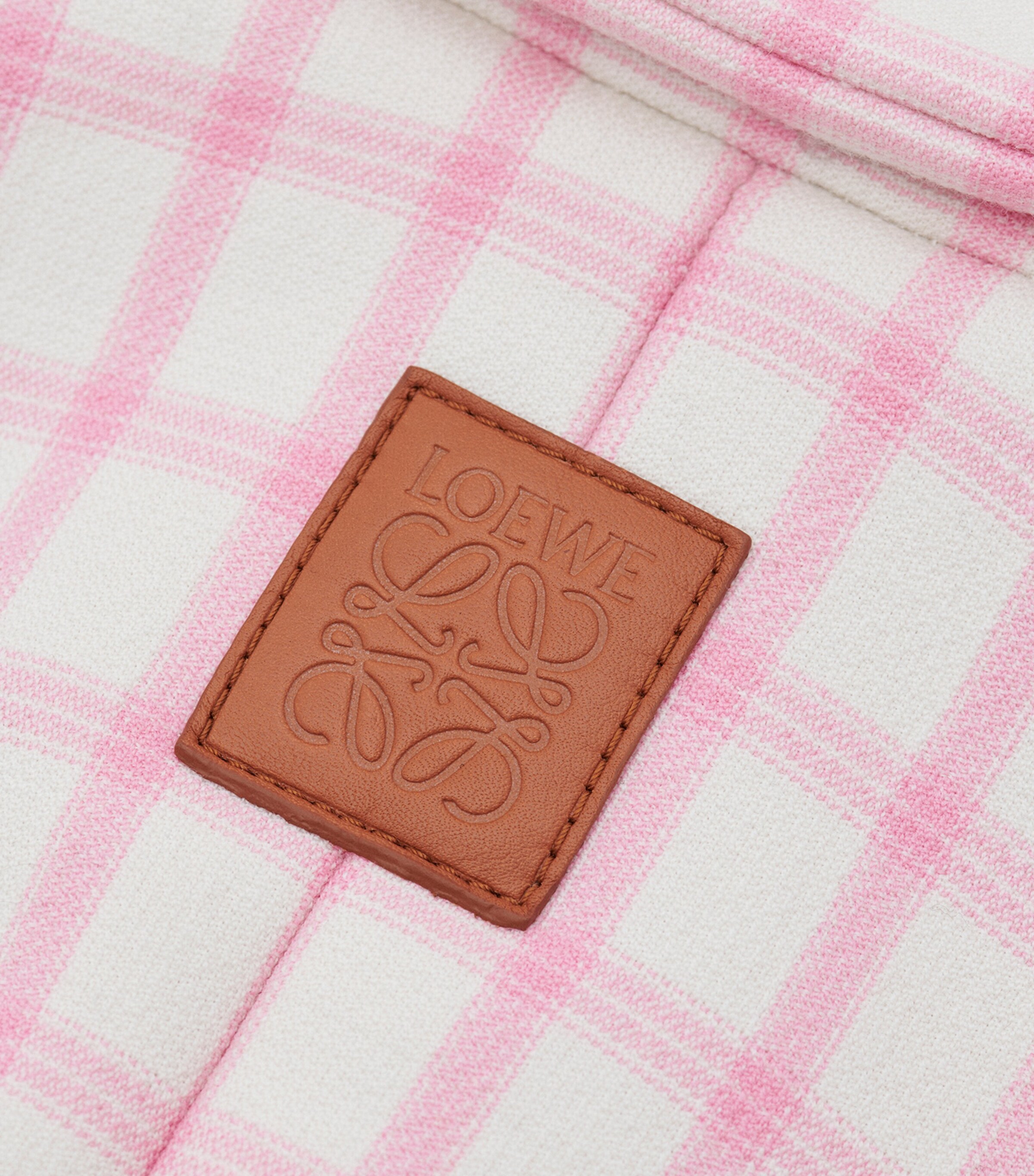 Wool-Blend Check-Print Jacket WHITE/PINK Image 6