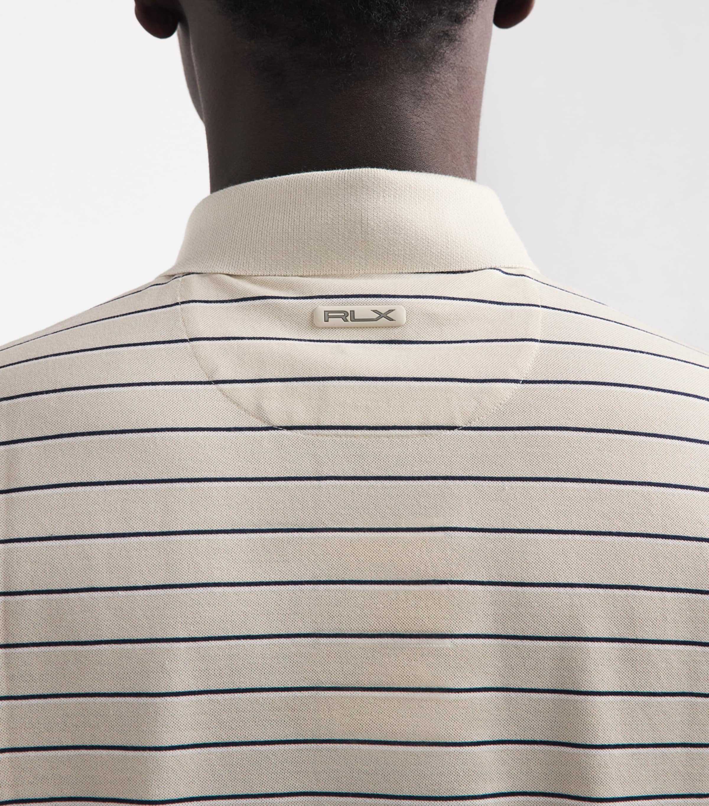 RLX Ralph Lauren Mens Tailored Fit Performance Polo shirt Basic Sand Multi Image 3