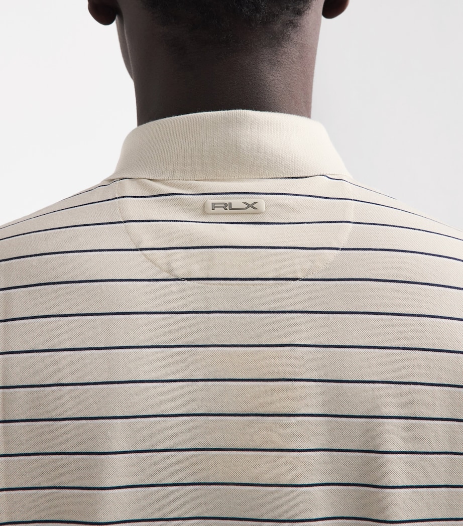 RLX Ralph Lauren Mens Tailored Fit Performance Polo shirt Basic Sand Multi Image 3