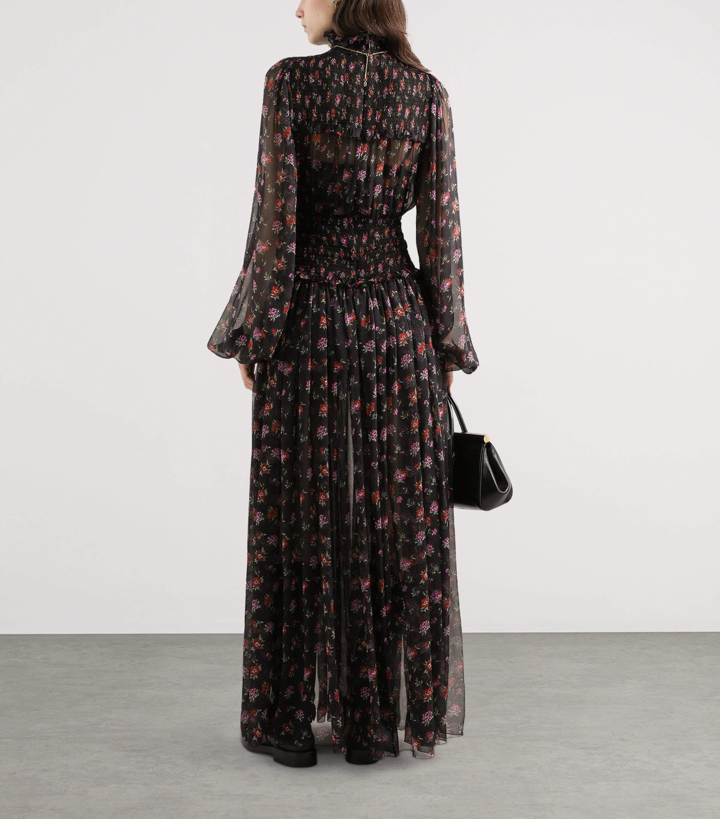 Silk Floral Maxi Dress HN5XS-ANEM Image 3