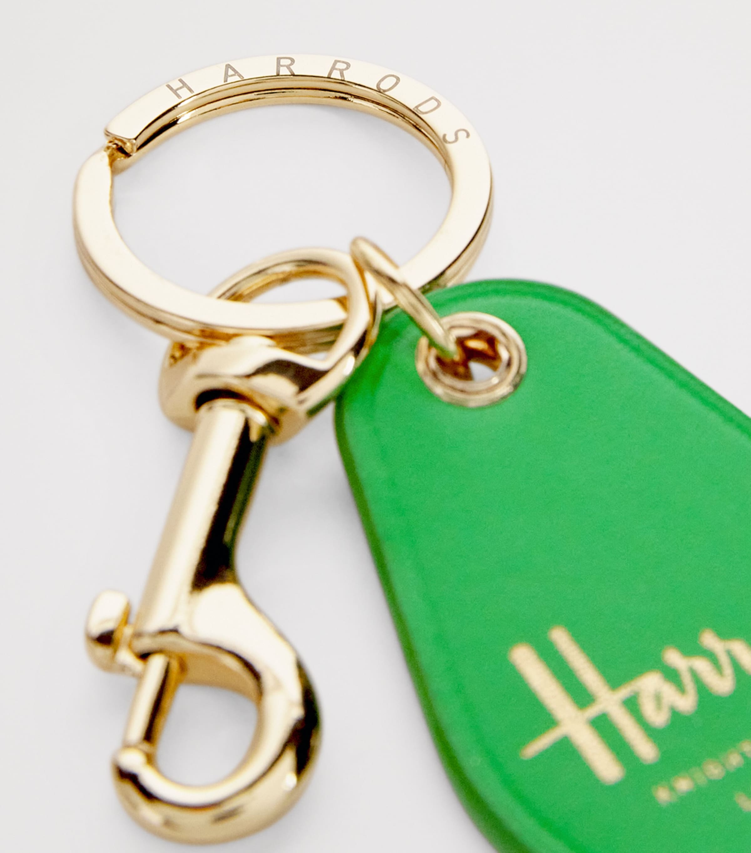 Leather Private Jet Keyring LIGHT GREEN Image 2