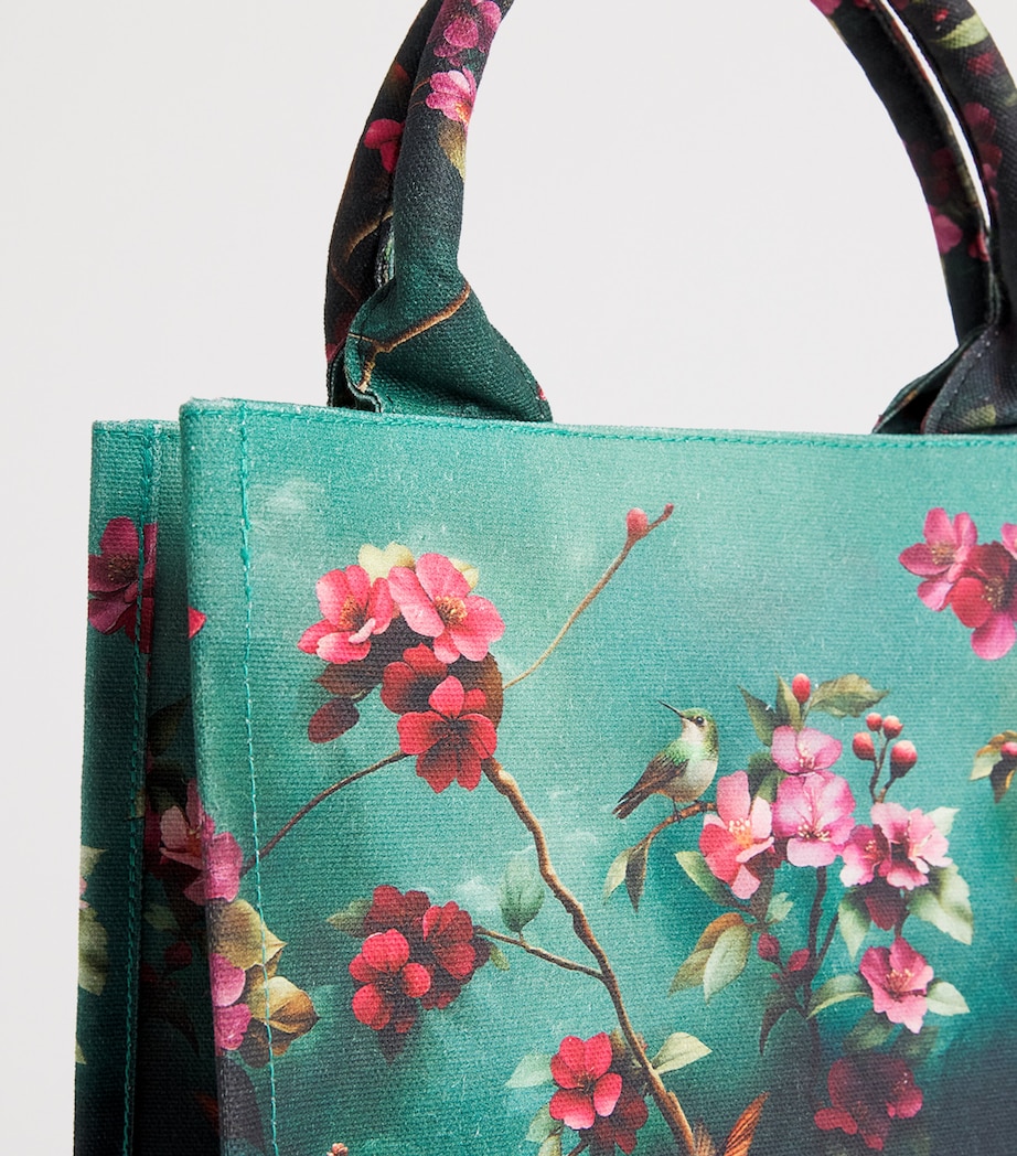 Harrods Small Exotics Decaf Blend Tote Bag Green Image 3