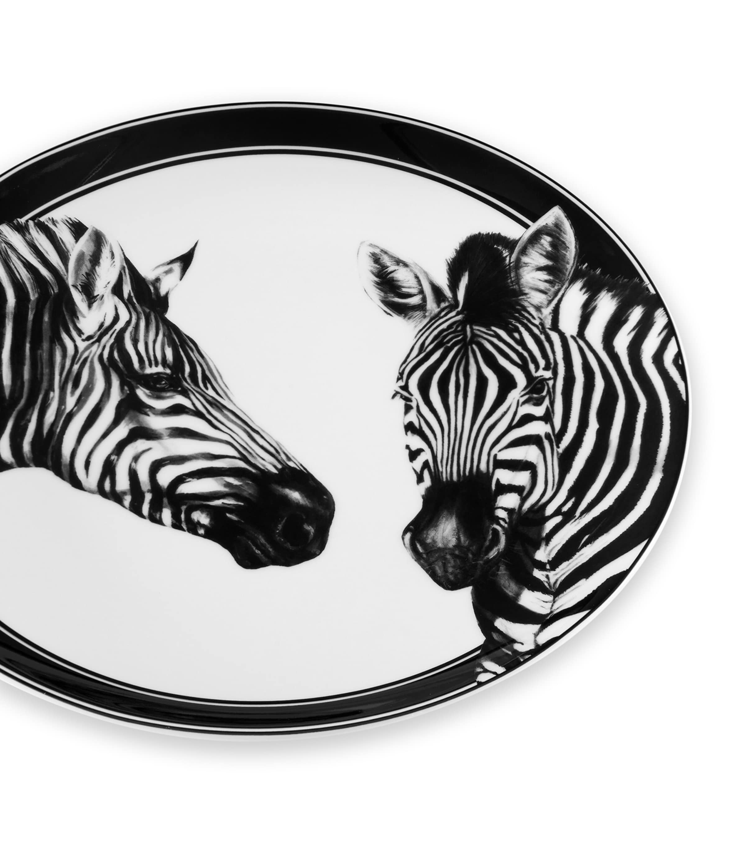 Set of Two Zebra Dinner Plates (26cm) UZ006 ZEBRE F DO BIA Image 5
