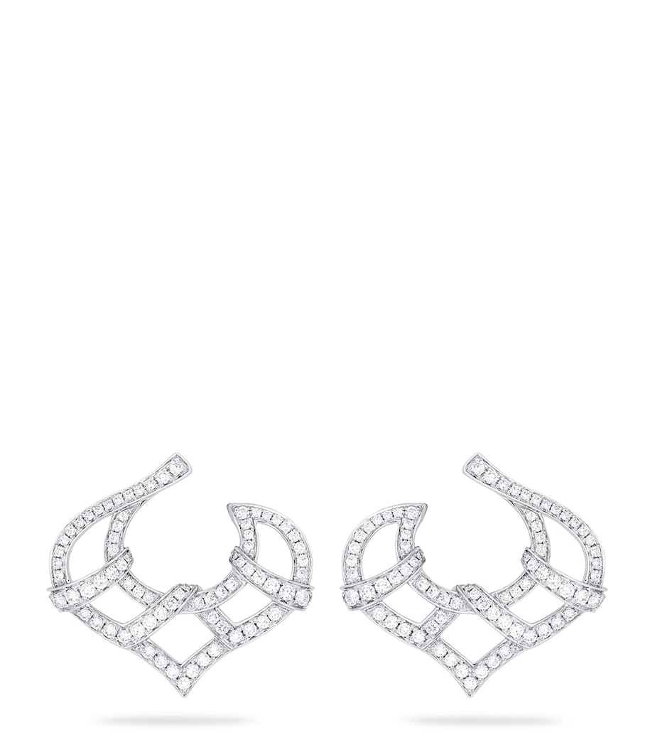 Platinum and Diamond Woodland Earrings PLATINUM Image 1