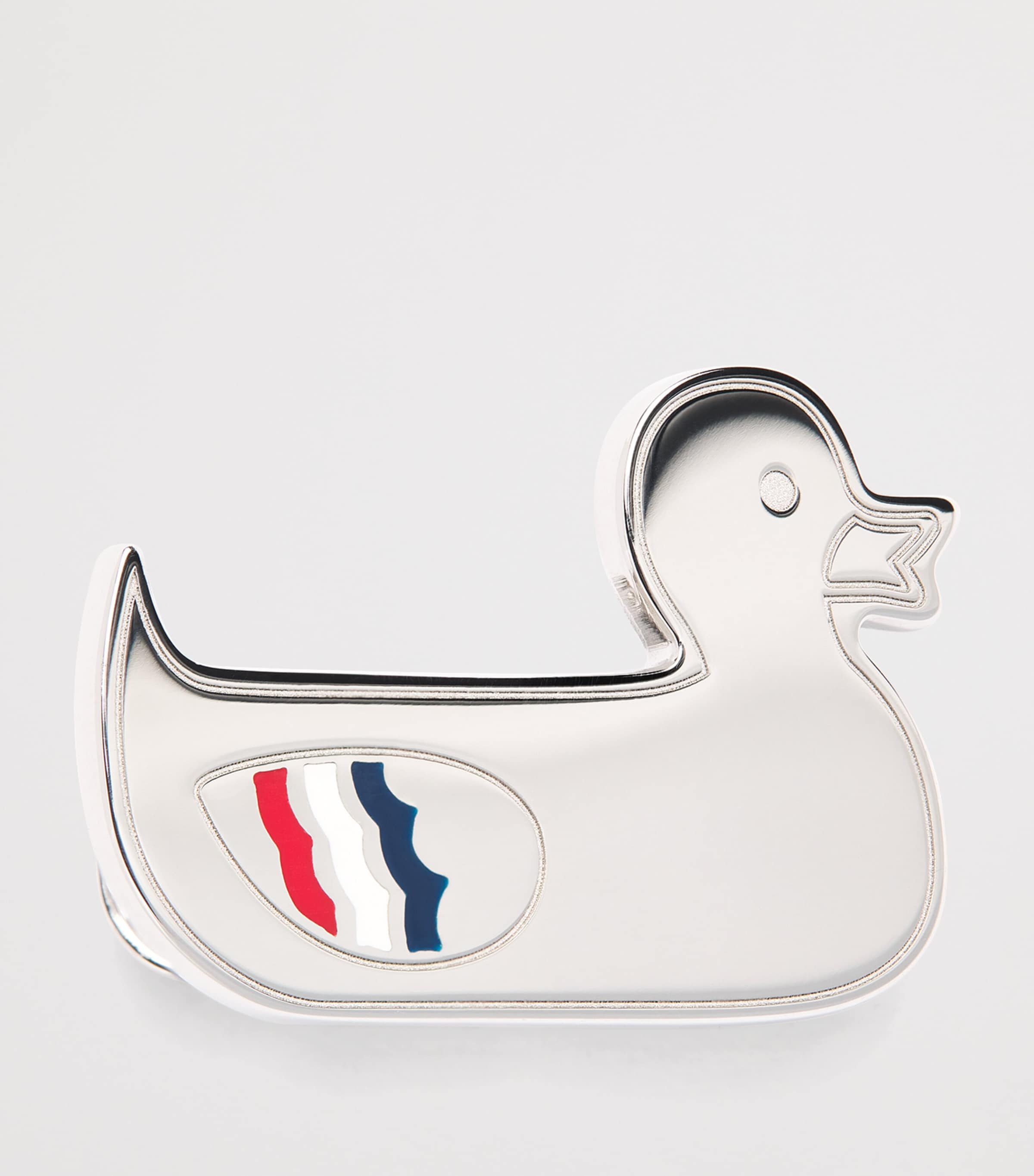 Thom Browne Sterling Silver Duck Tie Bar Silver Image 3