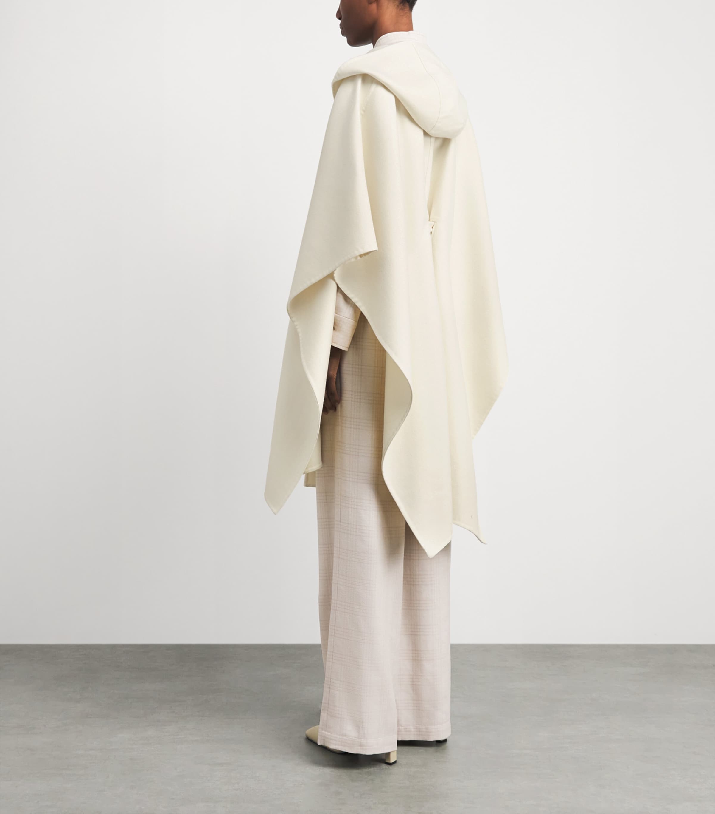 Colombo Womens Kid Wool Belted Cape Light Blue Image 4