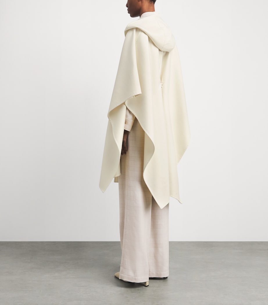 Colombo Womens Kid Wool Belted Cape Light Blue Image 4