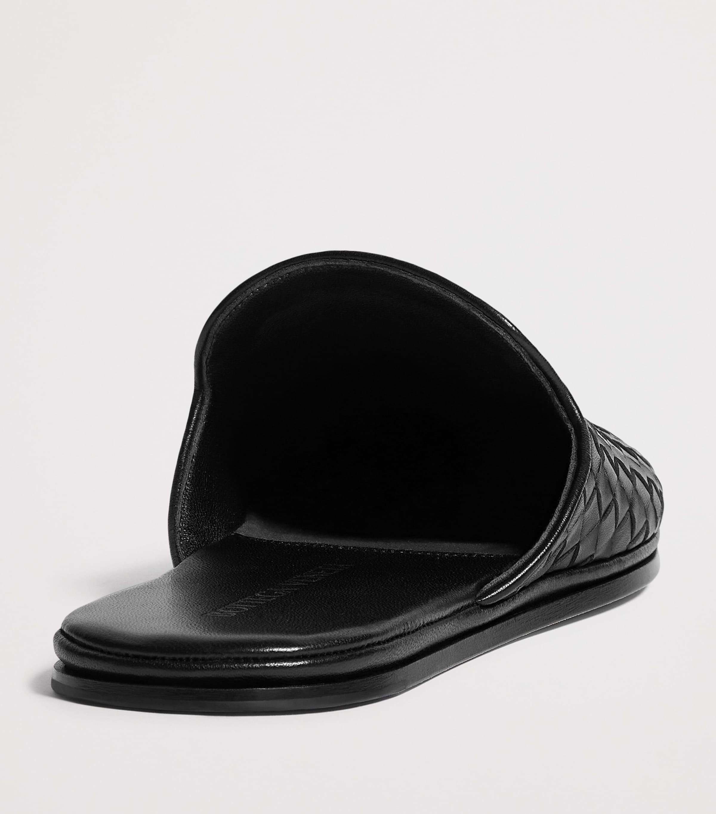 Bottega Veneta Leather Intrecciato Slippers Image 3