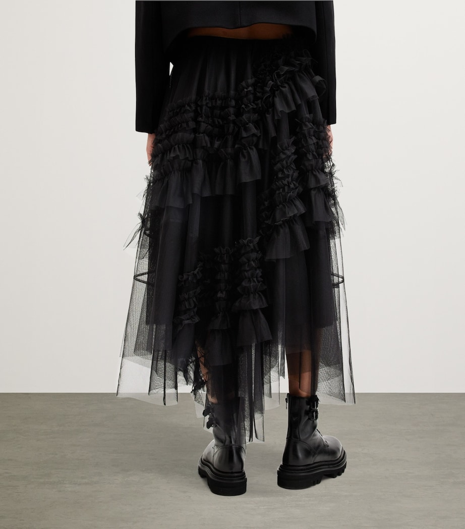Tulle Jen Midi Skirt BLACK Image 5