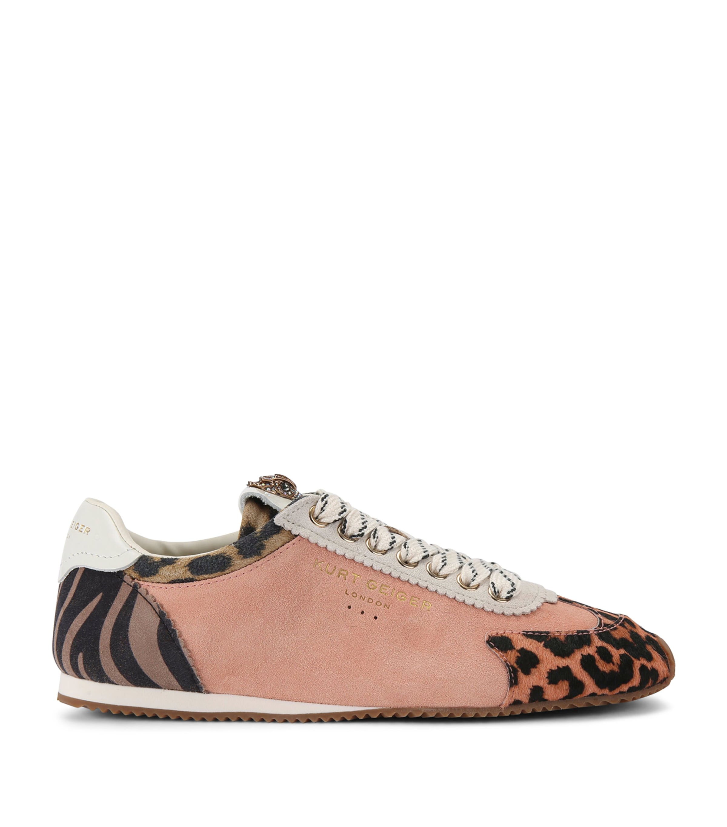 Kurt Geiger London Suede Islington Sneakers Peach Image 1