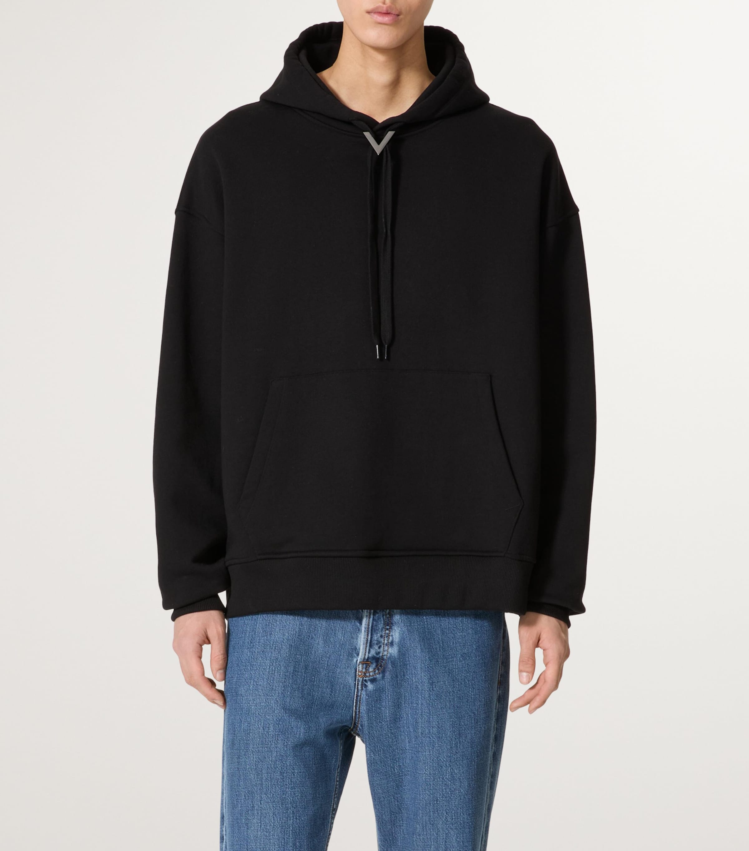 スウェット・トレーナー VALENTINO Valentino 'V Detail' hoodie Valentino Cotton V-Detail Hoodie | Harrods US