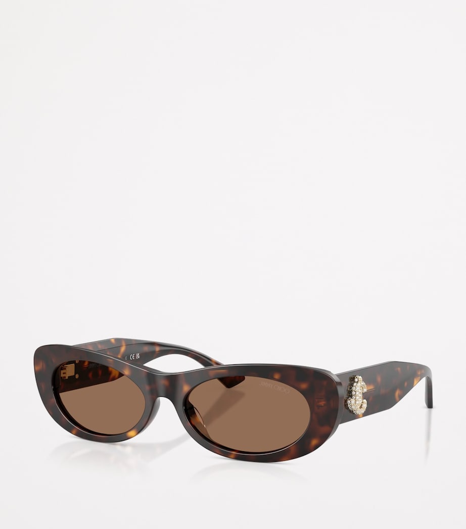 Jimmy Choo Havana Oval Logo Sunglasses Image 2
