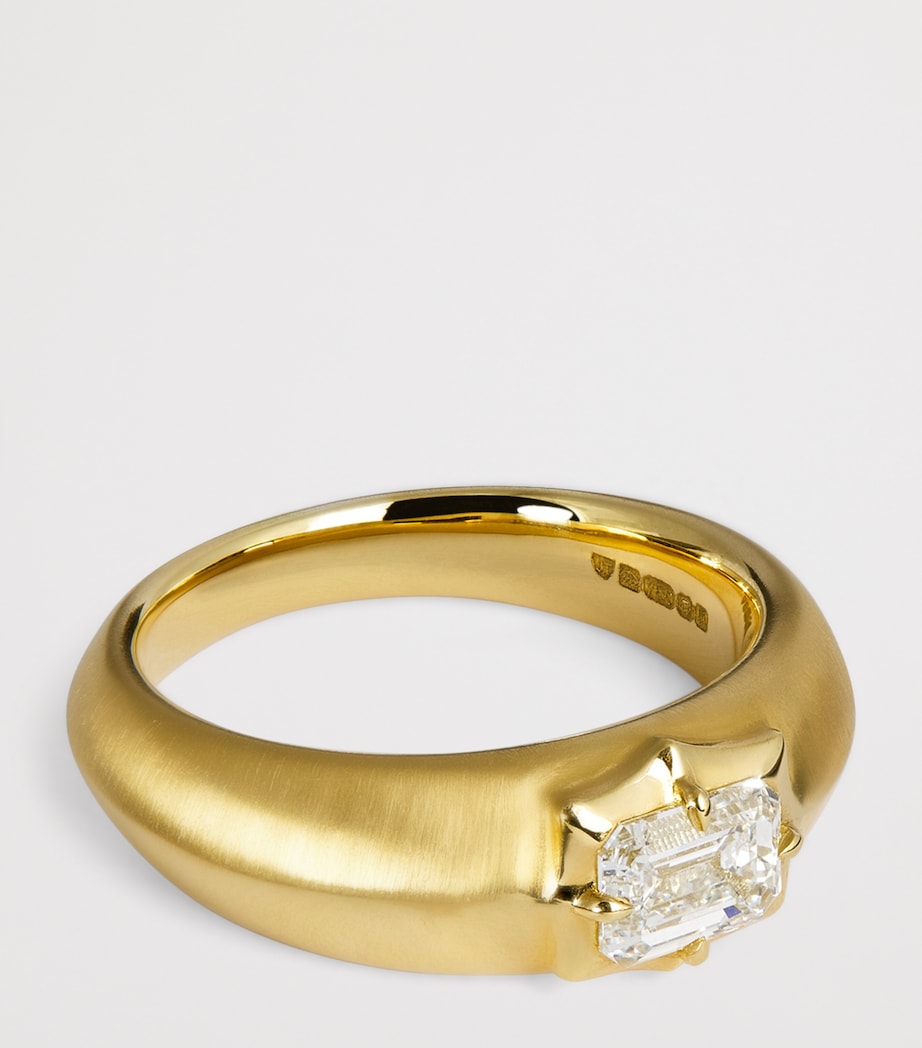 Yellow Gold and Diamond Frankie Vanguard Ring YELLOW GOLD Image 4