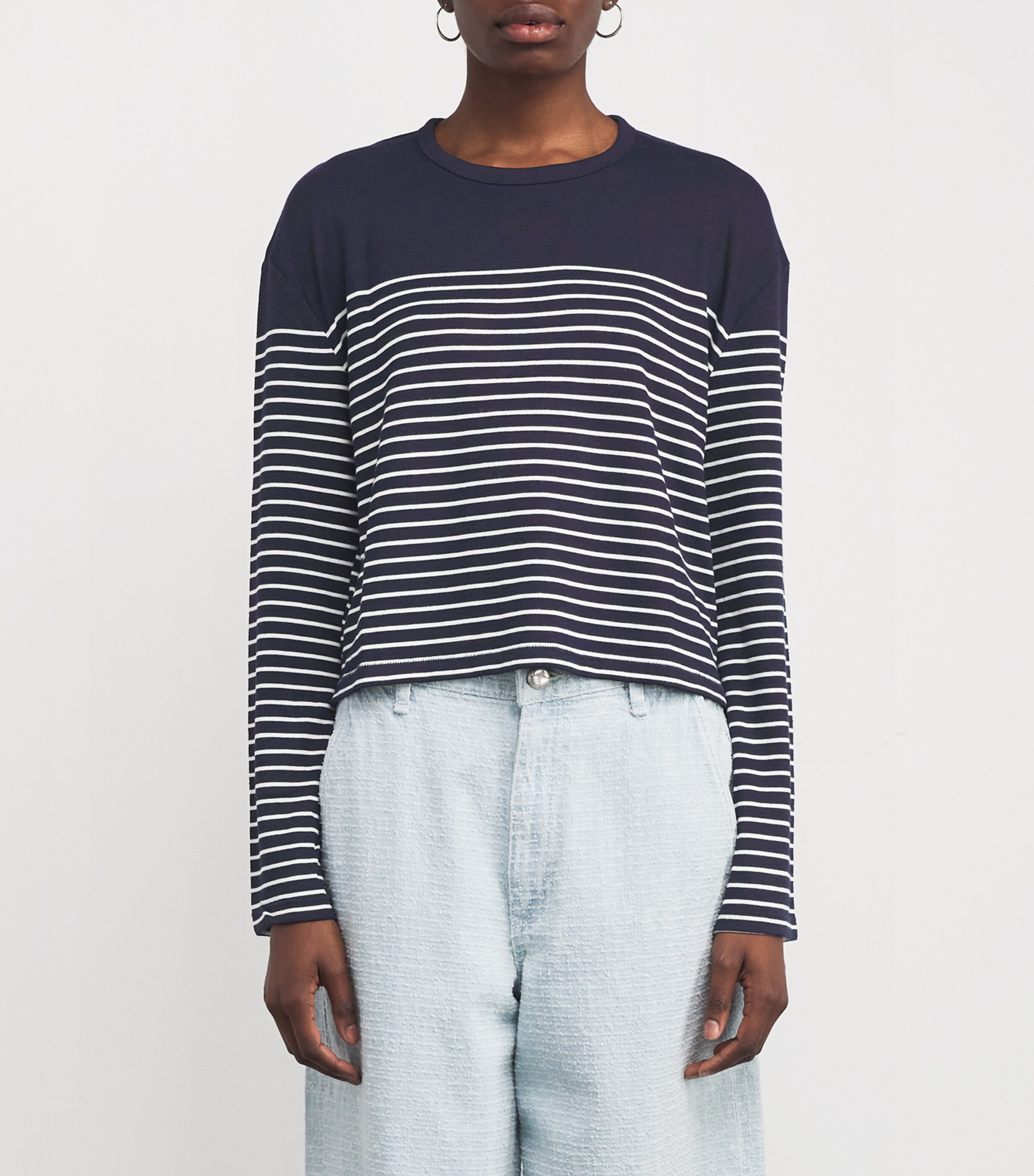 Rag & Bone Womens Long-Sleeve The Knit T-Shirt Nvyivry Image 3