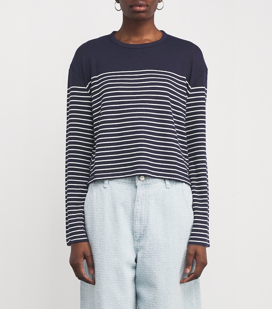 Rag & Bone Womens Long-Sleeve The Knit T-Shirt Nvyivry Image 3
