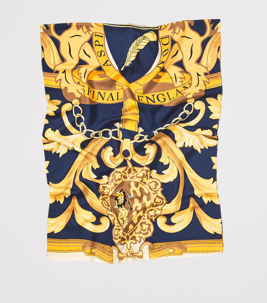 Merino Wool Scarf NAVY Image 3