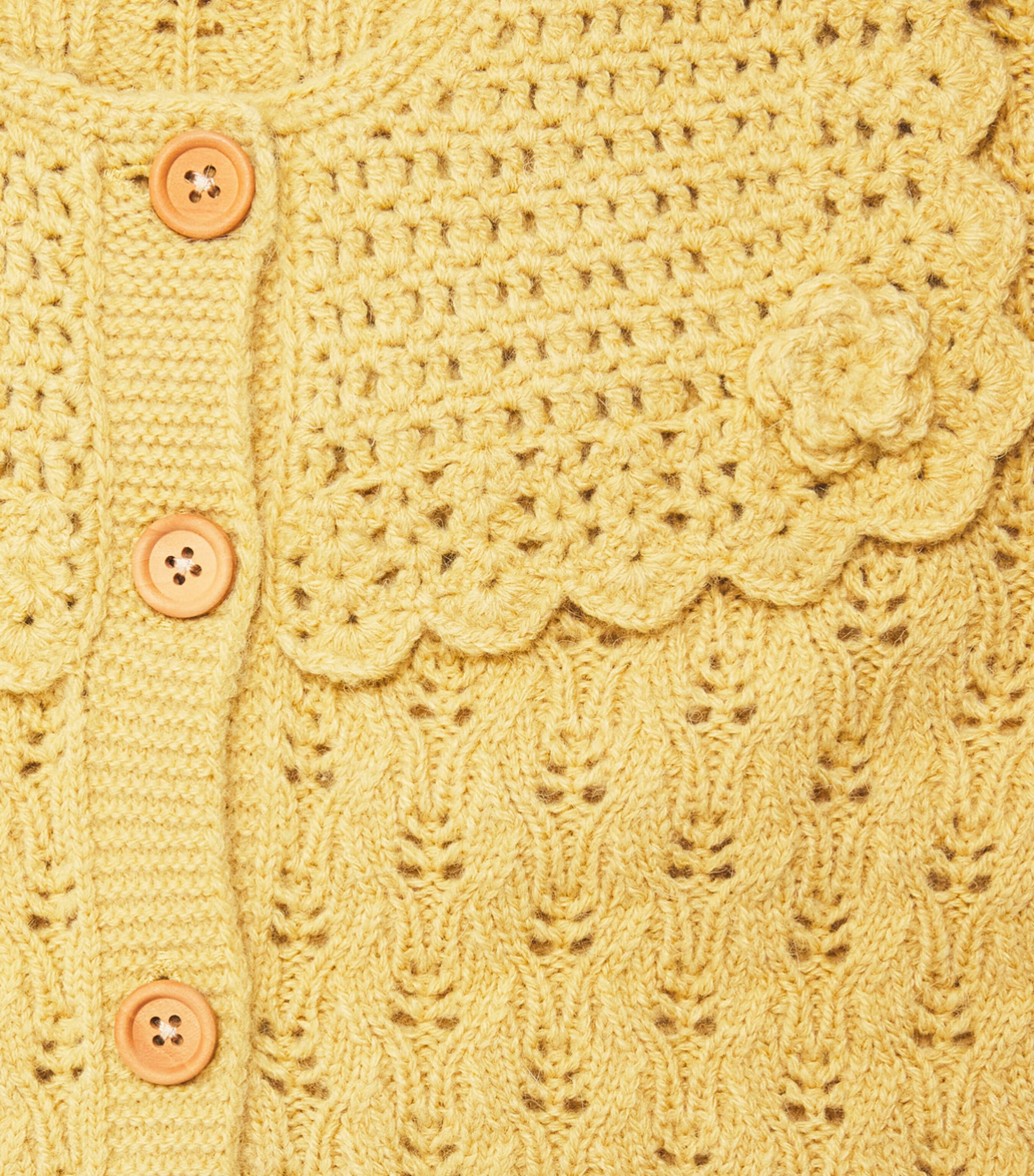 Louise Misha Crochet Anouchka Cardigan (4-10 Years) Honey Image 3