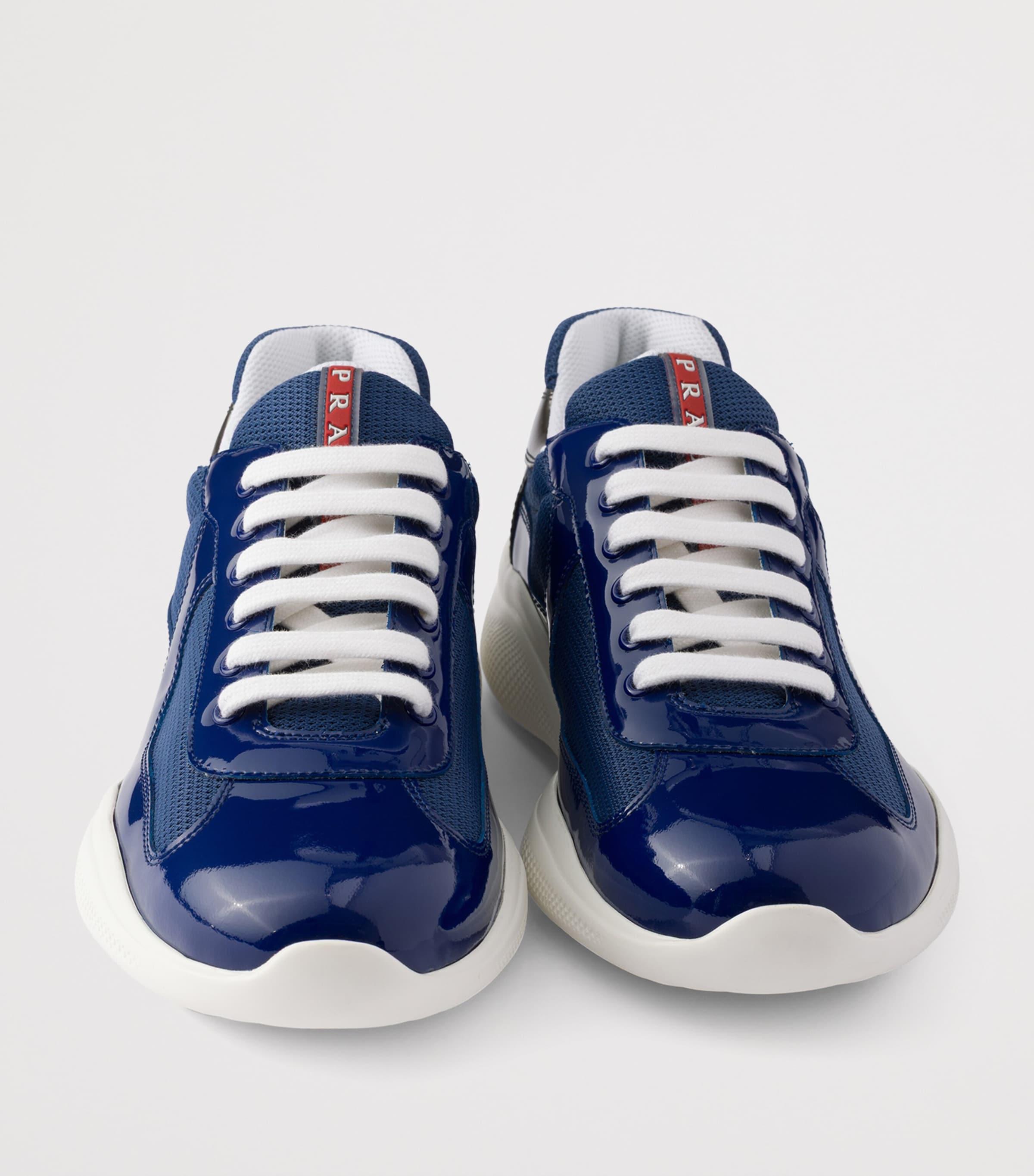 Prada Patent Leather America's Cup Sneakers Blue Image 5
