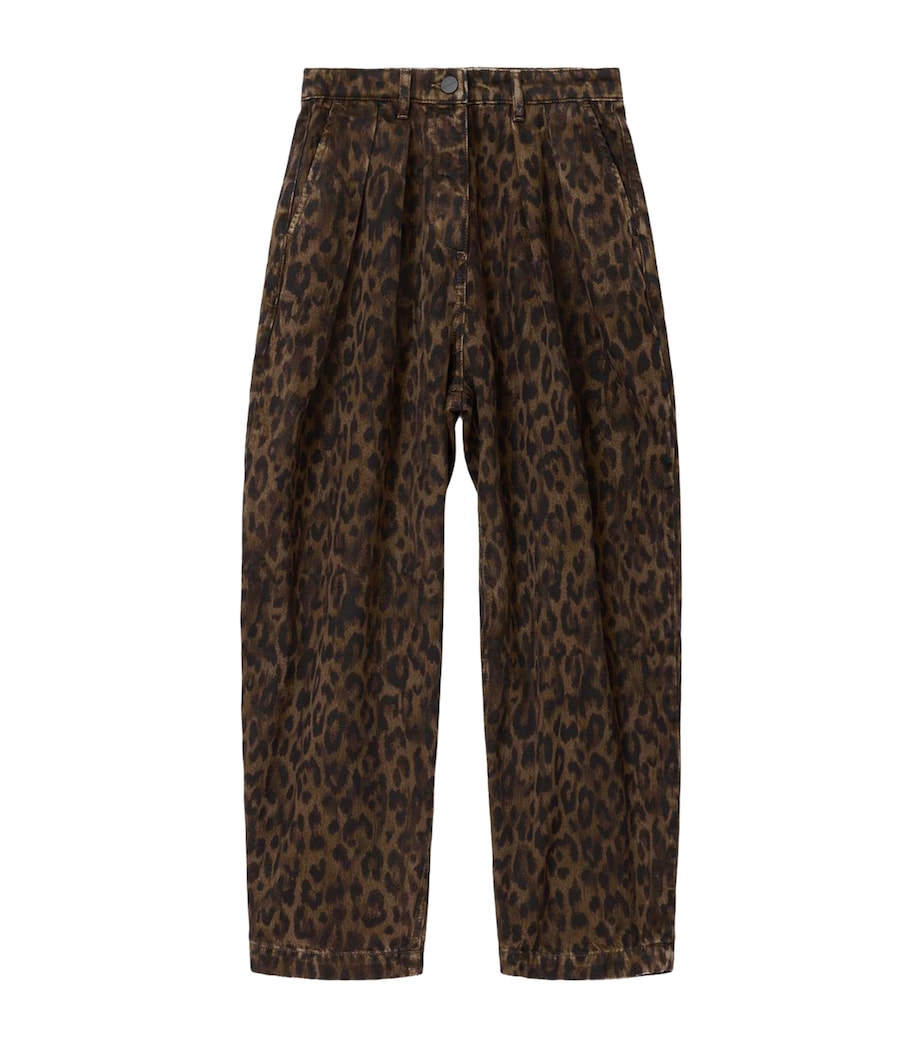 AllSaints Womens Becca High-Rise Barrel-Leg Jeans Leppo Brown Image 1