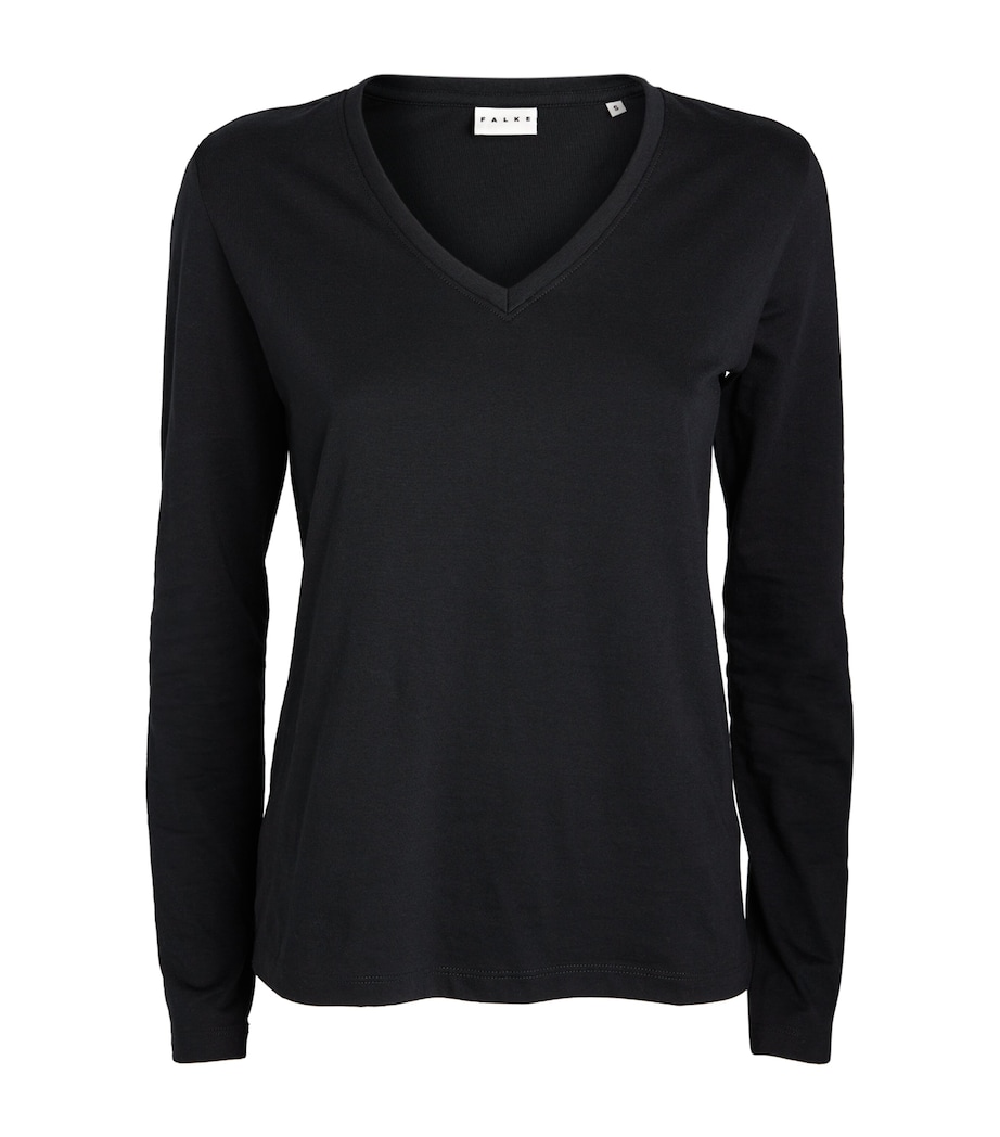 Falke Womens Long-Sleeved T-Shirt Black Image 1