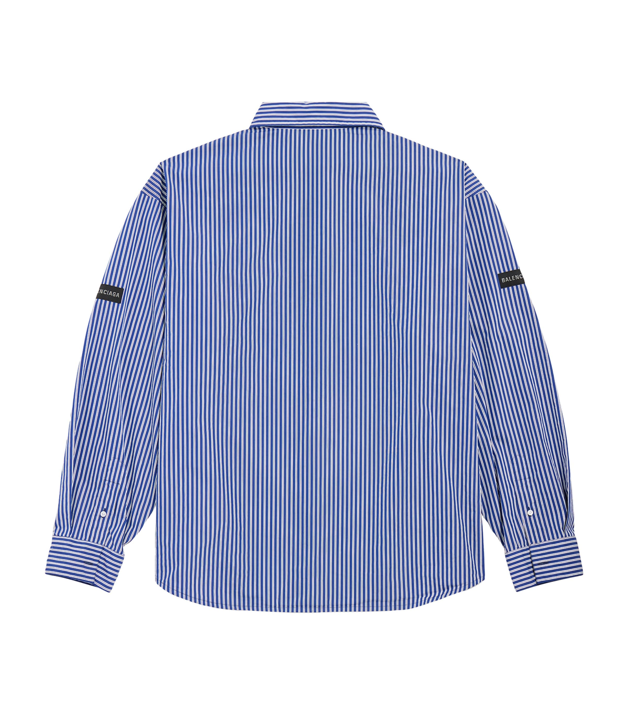 Balenciaga Mens Cotton-Blend Striped Shirt Image 2