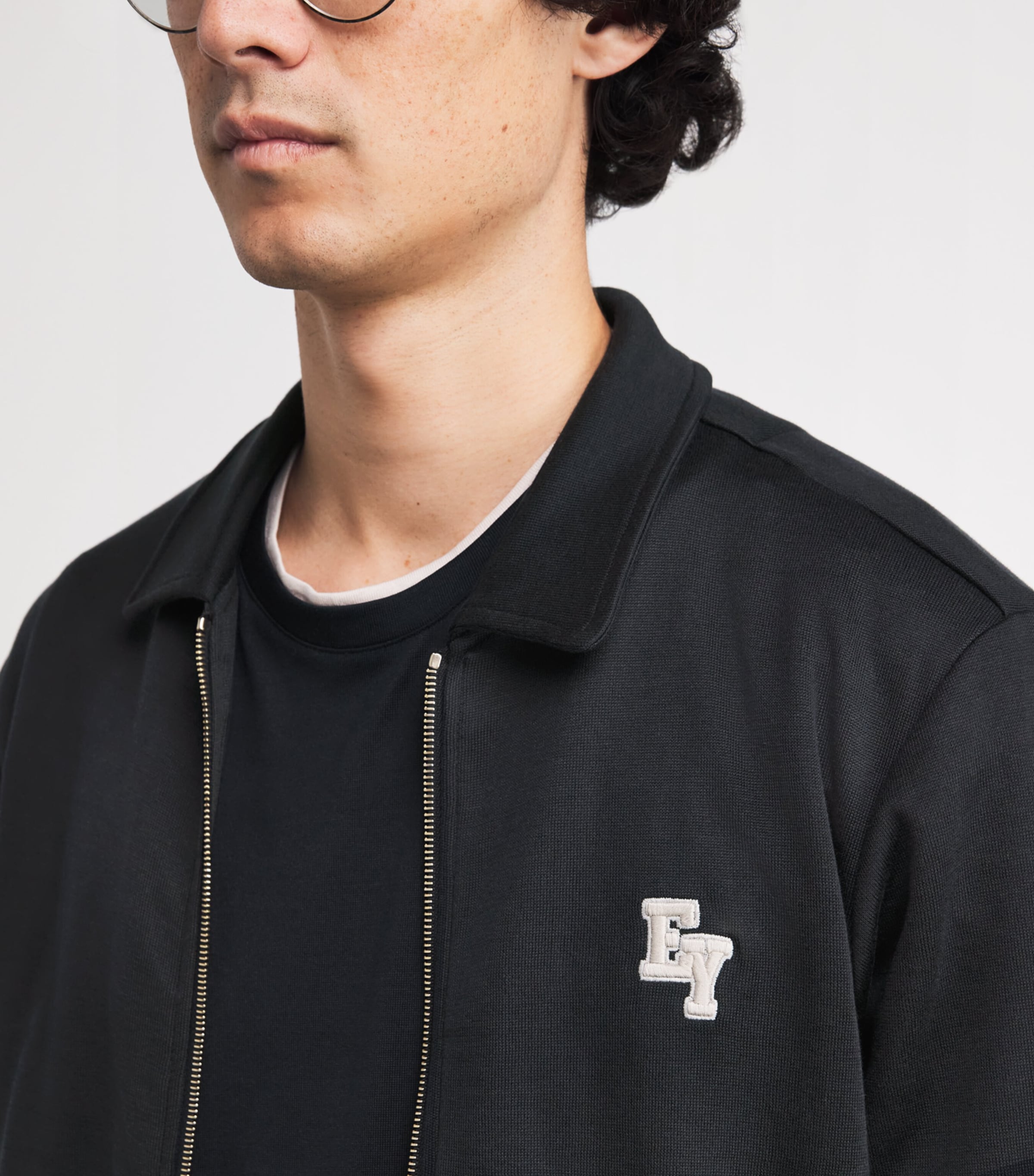 Cotton-Blend Logo Track Jacket NERO Image 6