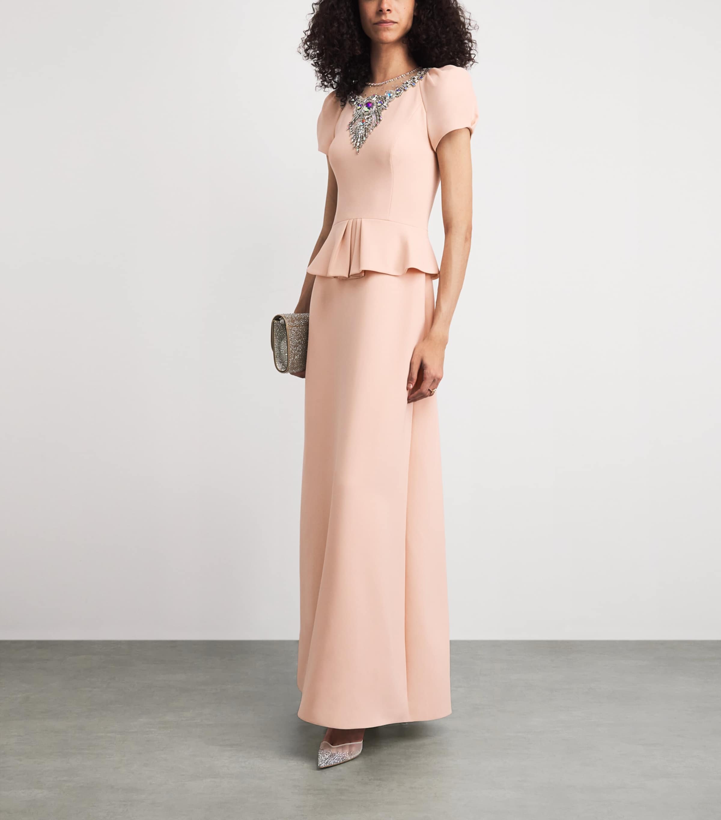 Jenny Packham Womens Embellished Nocturne Gown Morganite Image 2