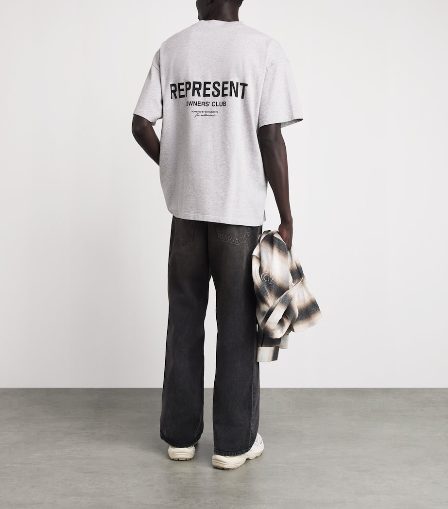 Represent Mens Owners Club T-Shirt Ash Grey/balck Image 6