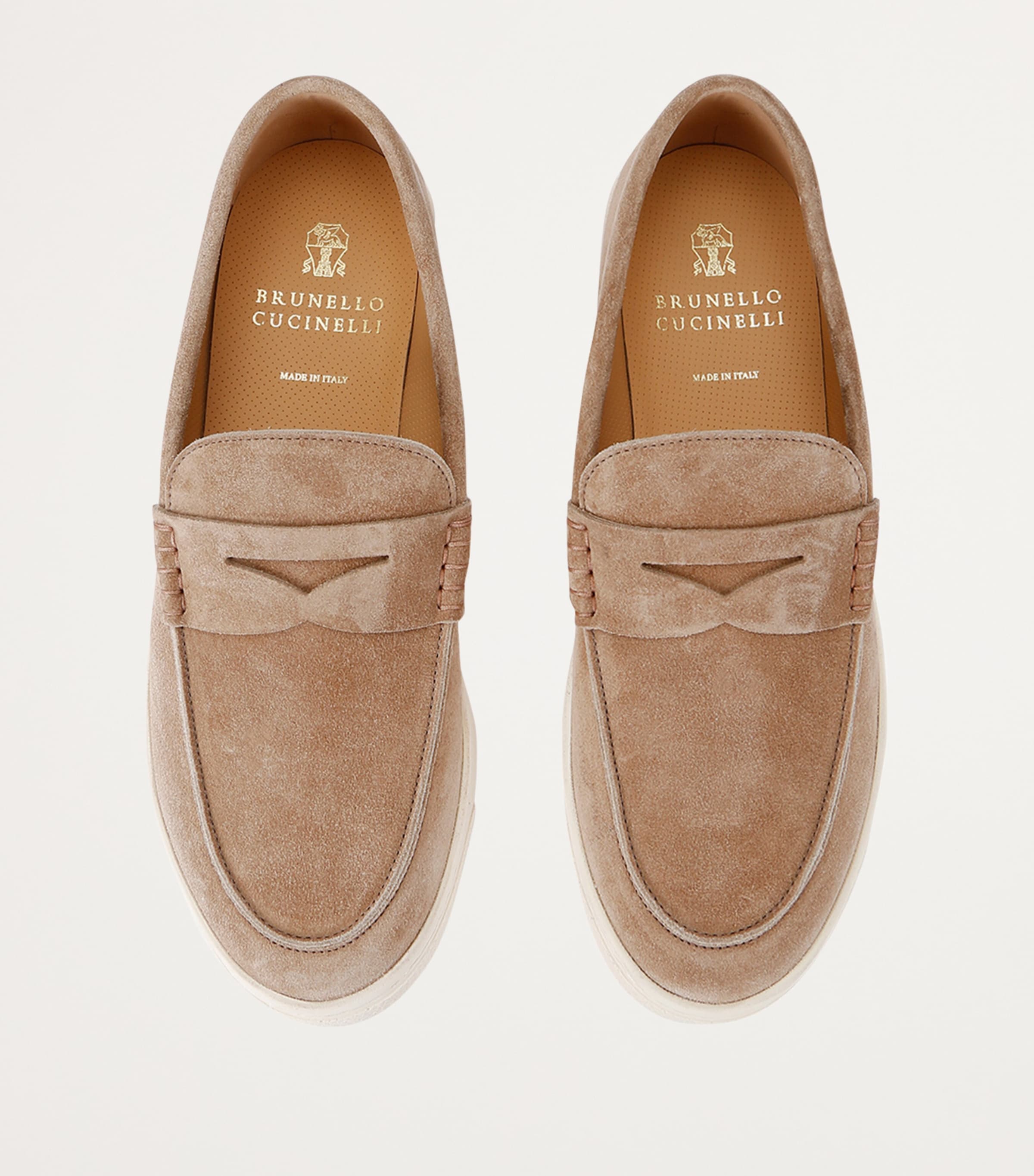 【関税＆送料込み】Brunello Cucinelli Suede Loafer Brunello Cucinelli Suede loafers for Men - Brown in UAE