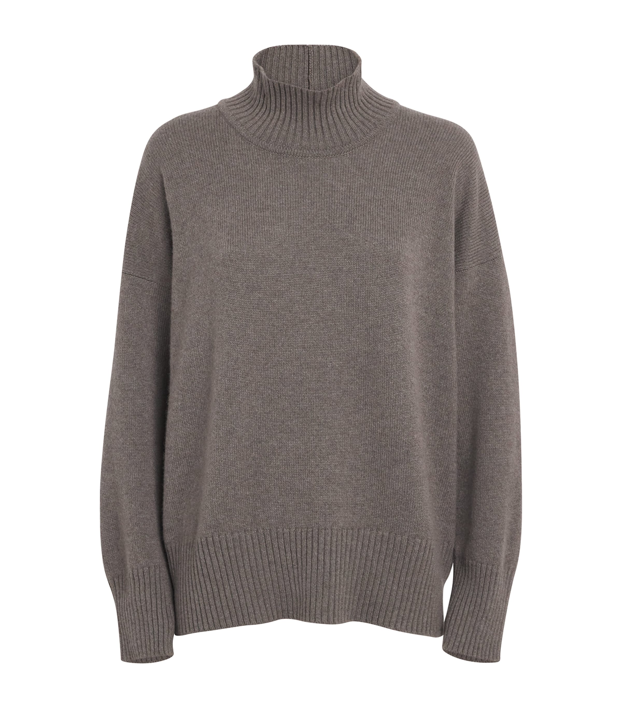 Eskandar Cashmere Funnel-neck Sweater In Gray