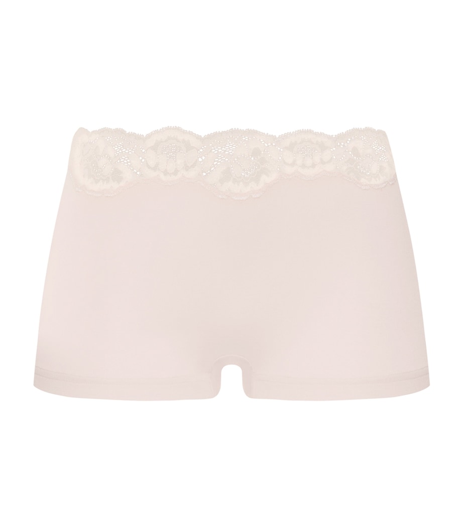 Hanro Womens Lace-Trim Dana Boy Shorts Moonlight Image 1