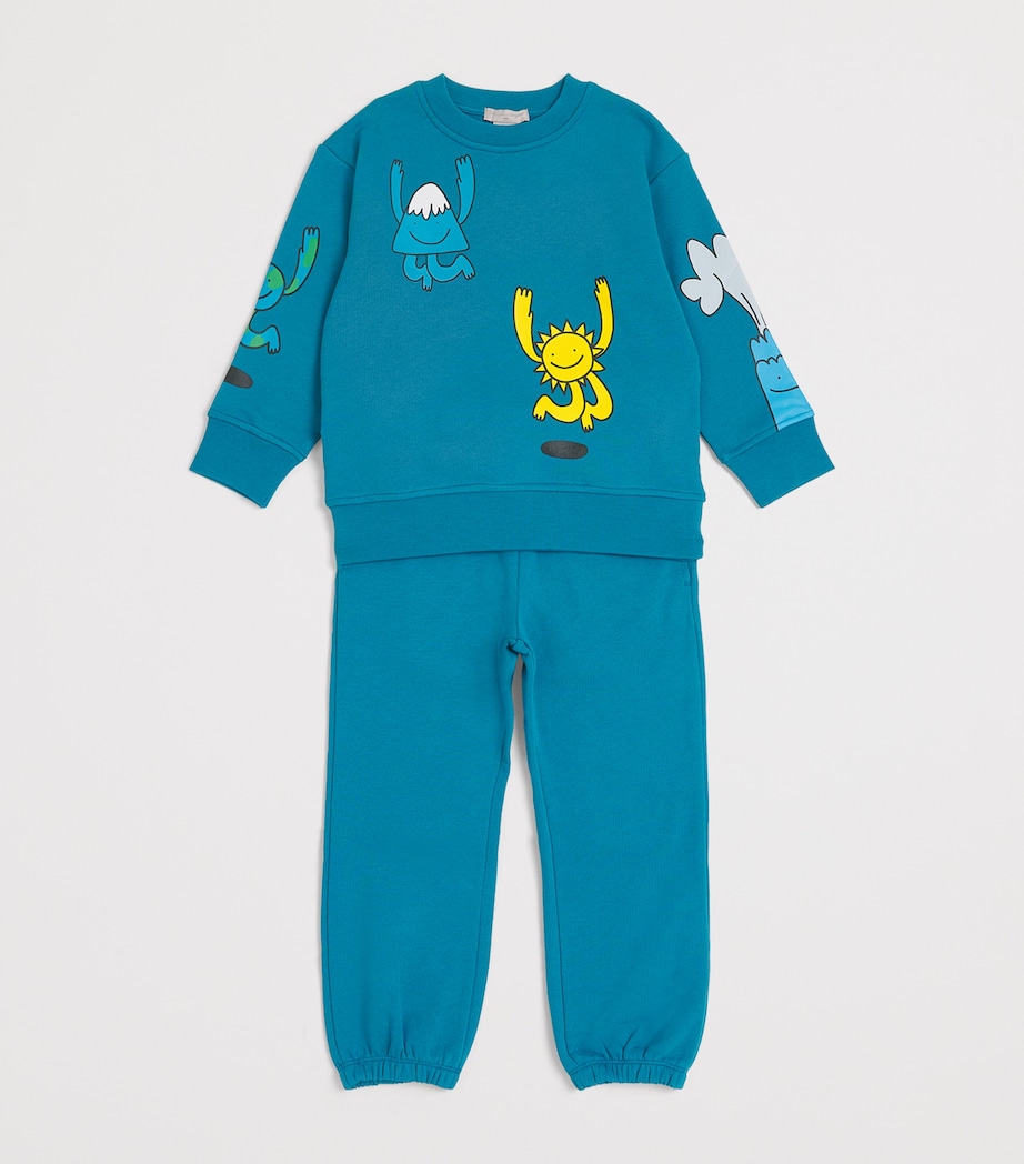 Cotton Graphic Sweatpants (3-14 Years) 60PBLU Image 3