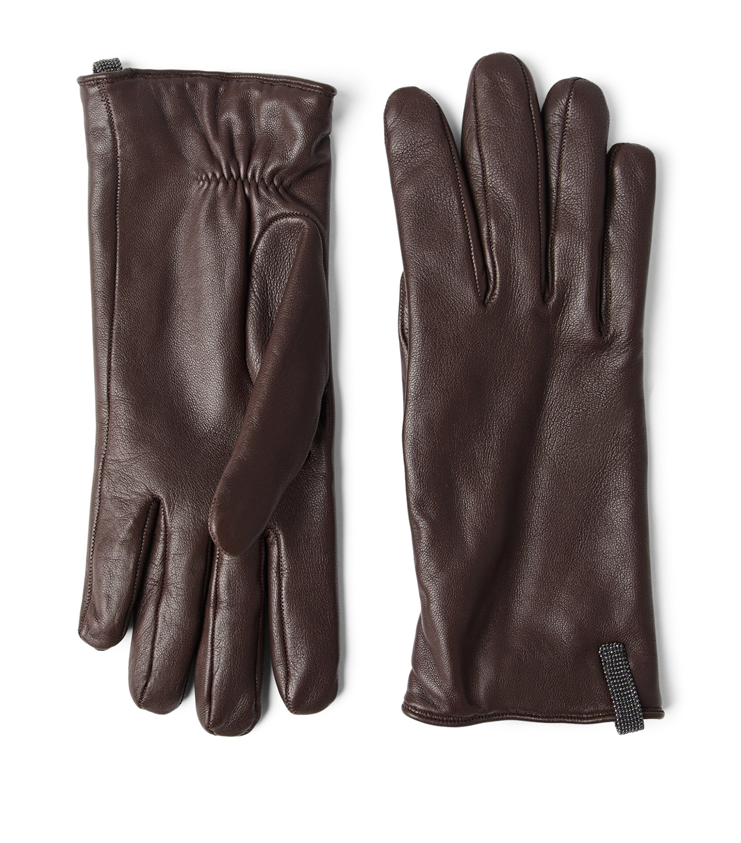Brunello Cucinelli Nappa Leather Monili Gloves Image 1