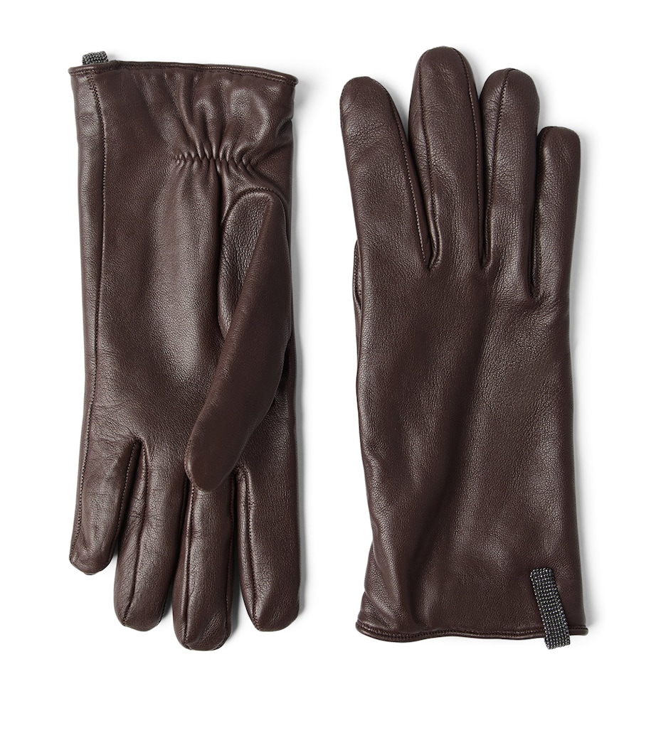 Brunello Cucinelli Nappa Leather Monili Gloves Image 1