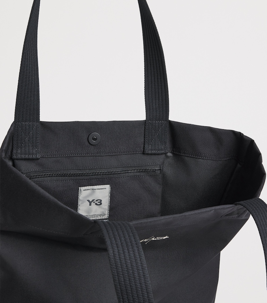 x adidas Y-3 Canvas Kuro Tote Bag BLACK Image 4