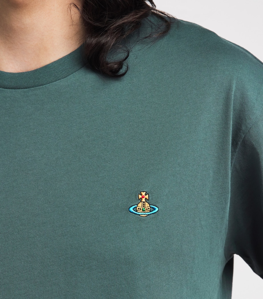 Vivienne Westwood Mens Cotton Orb T-Shirt Woodland Image 3
