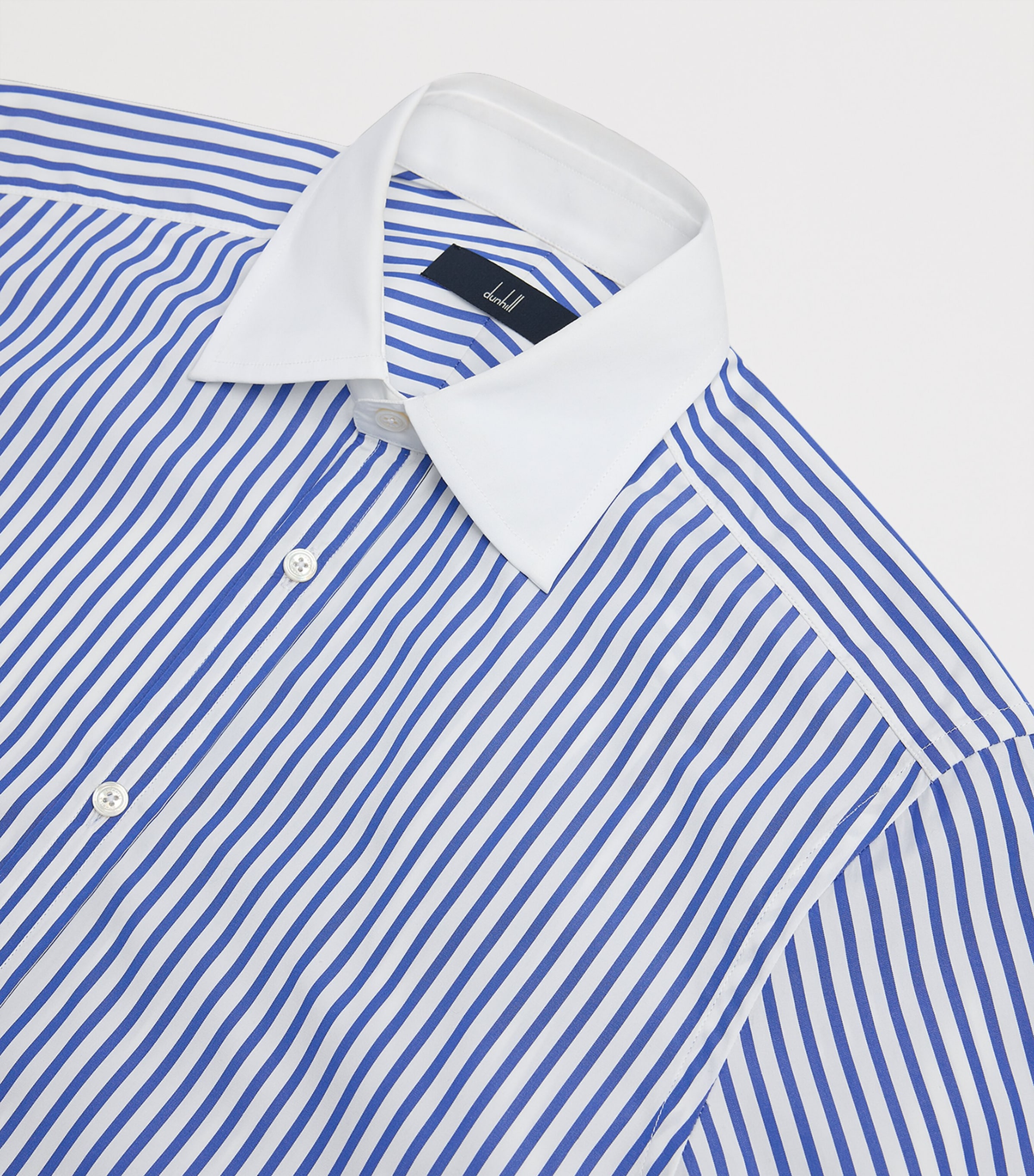 Dunhill Mens Cotton Stripe Shirt White Image 5
