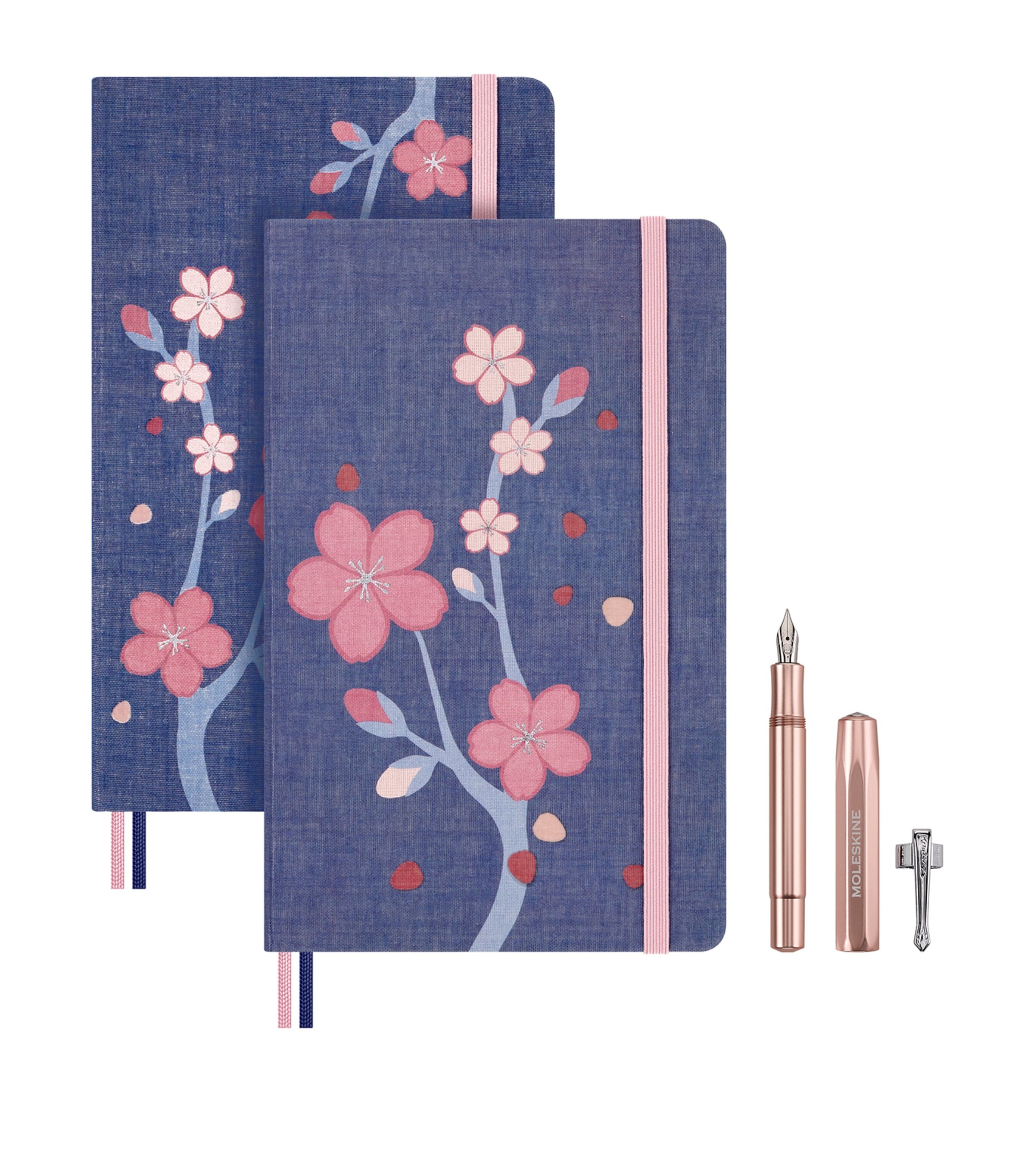 Sakura Collection Notebooks and Fountain Pen Gift Set PINK Image 1