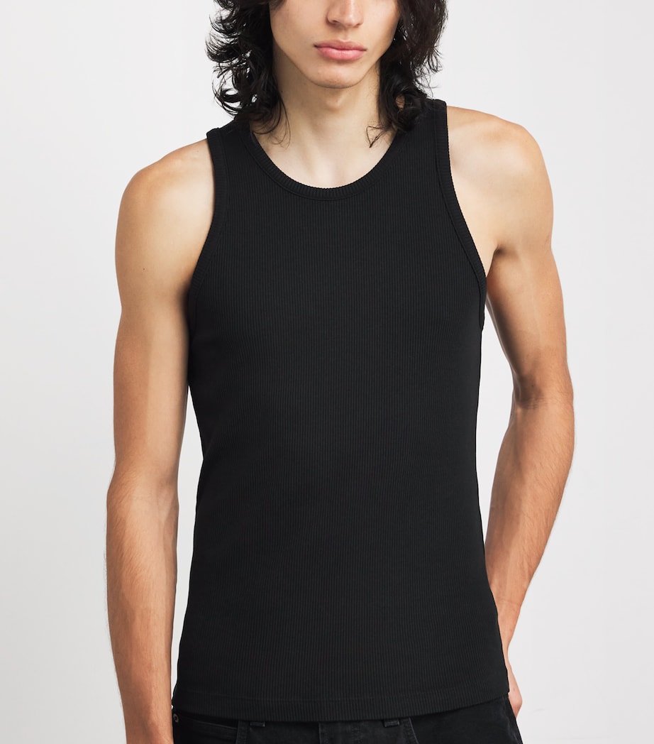 Ribbed Viggo Tank Top BLACK Image 6