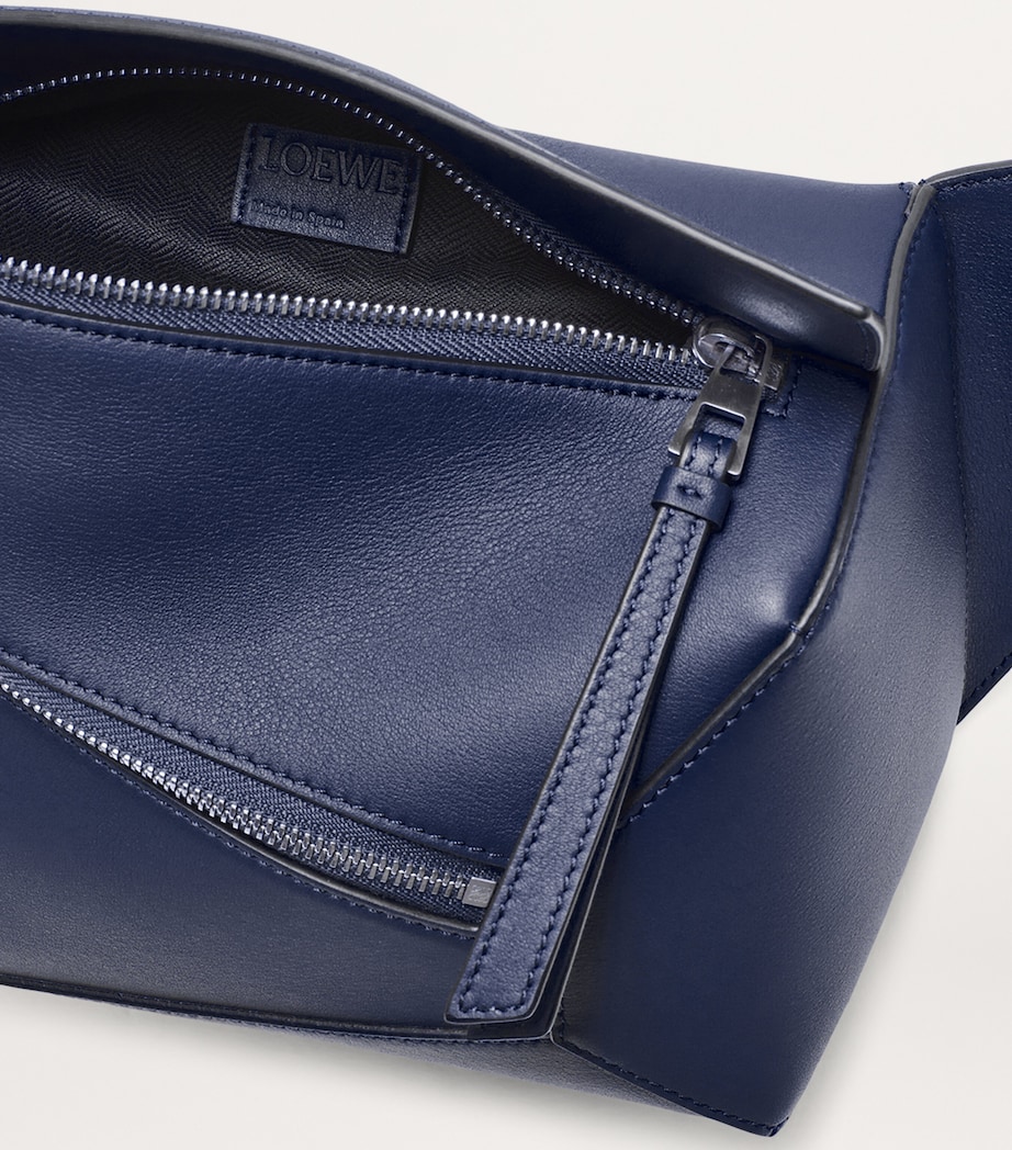 Small Leather Puzzle Edge Belt Bag ABYSS BLUE Image 4