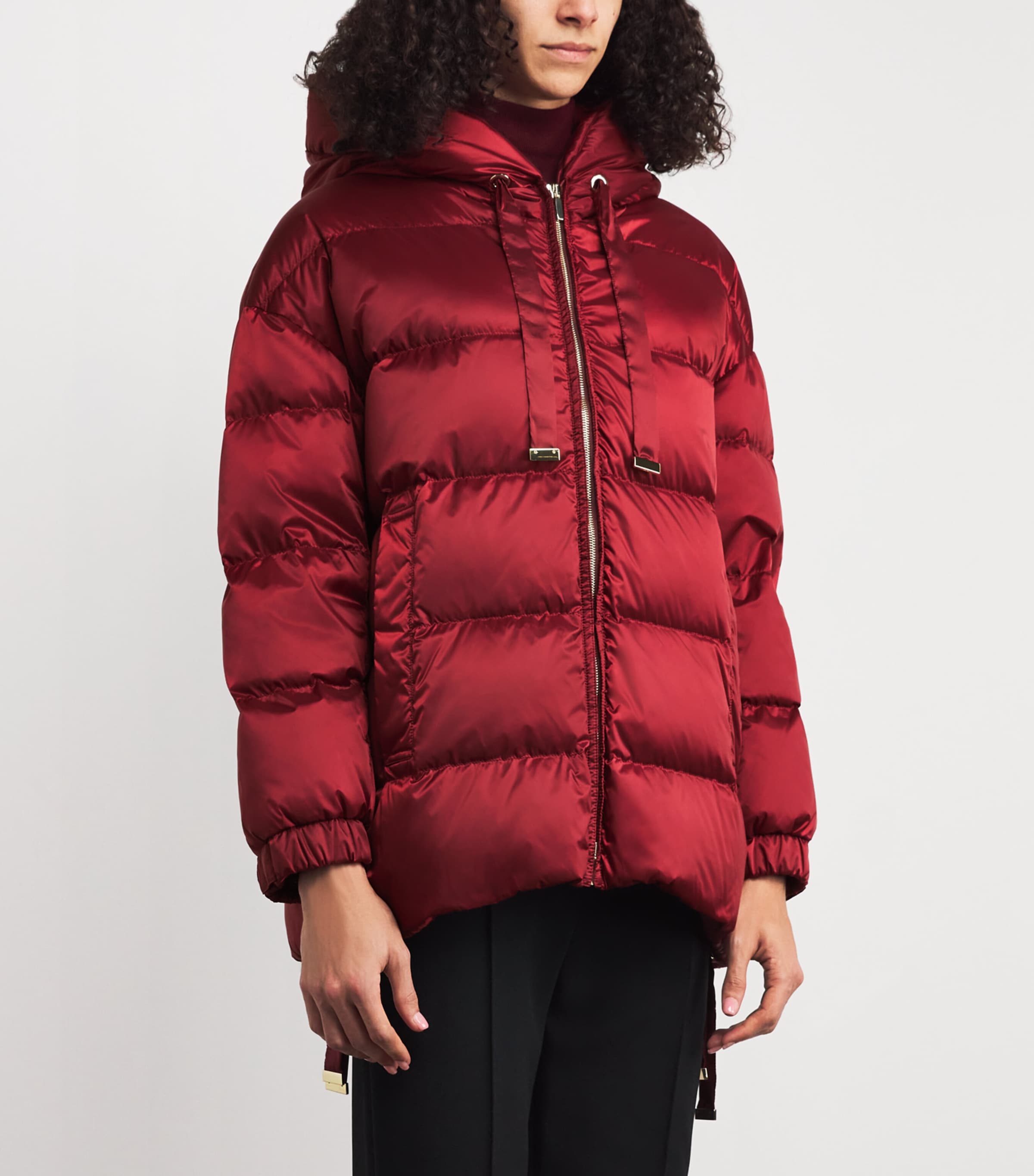 Water-Resistant Down Puffer Jacket RED Image 3