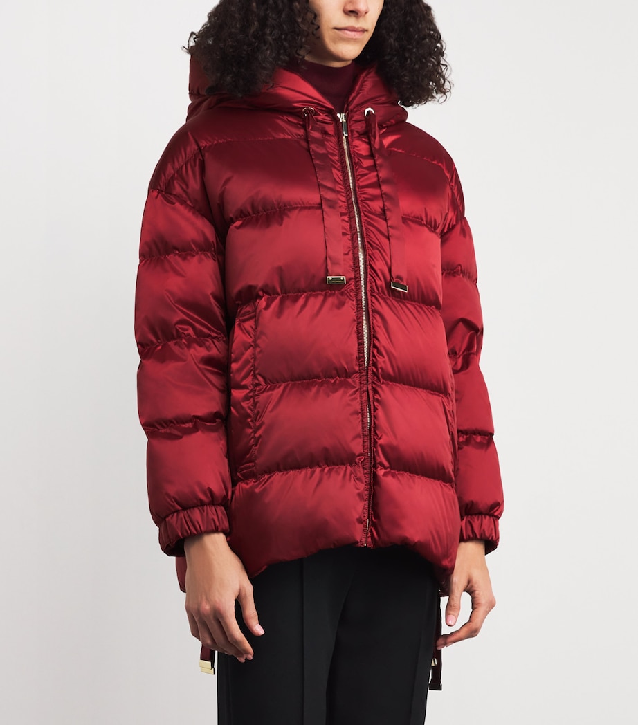 Water-Resistant Down Puffer Jacket RED Image 3